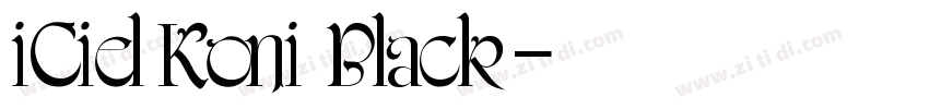 iCielKoni Black字体转换